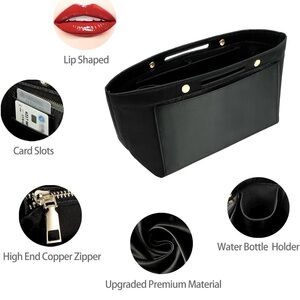 Elegant Black Women's Bag Organizer